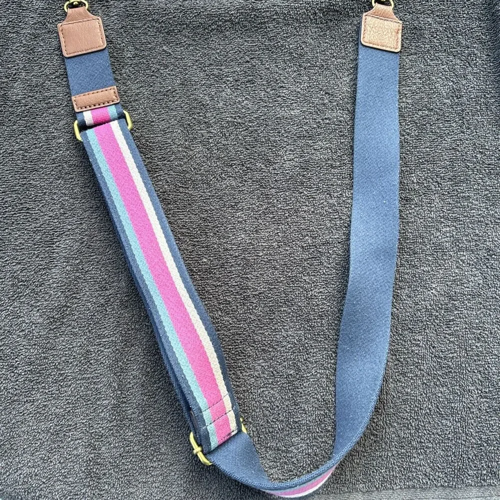 FOSSIL Multi-Colored Botanical PVC/Leather Crossbody Purse Bag Preowned - Picture 13 of 13